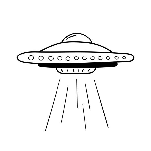 Ufo vector icon vector art illustration