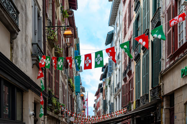 The streets of Bayonne during festivals