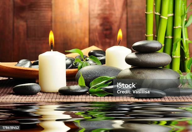 Water And Stones Stock Photo - Download Image Now - Candle, Horizontal, Nature