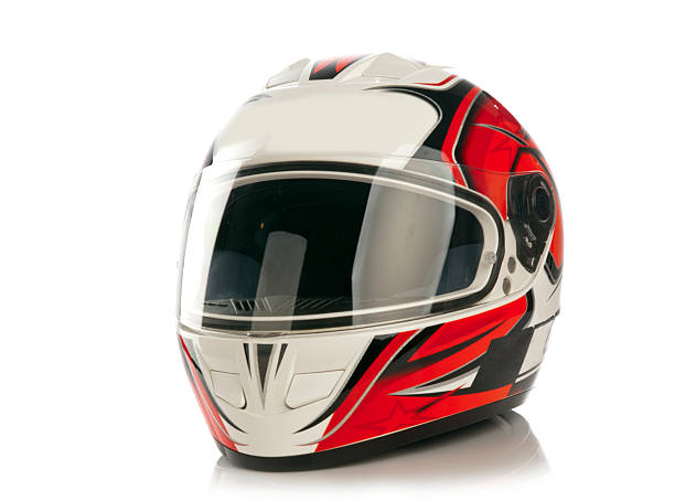 casco da motociclista - sports helmet foto e immagini stock