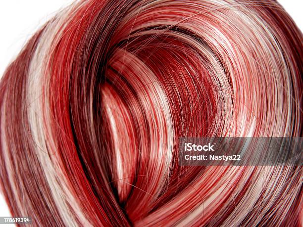 Foto de Fundo De Textura Vermelho Destacam Cabelo e mais fotos de stock de Abstrato - Abstrato, Enroscado, Estilo de cabelo