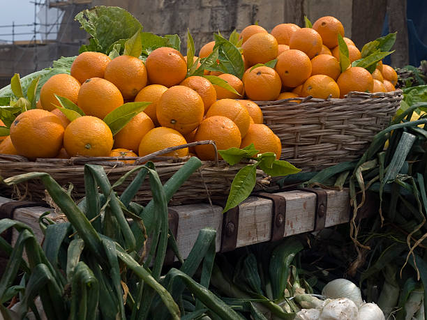 Orange Baskets stock photo