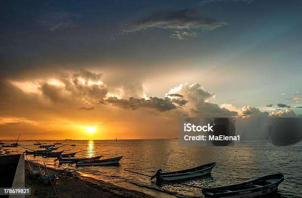 Sunset At A Yucatan Peninsula Beach Stock Photo - Download Image Now - Progresso - Yucatan, Mexico, Beauty