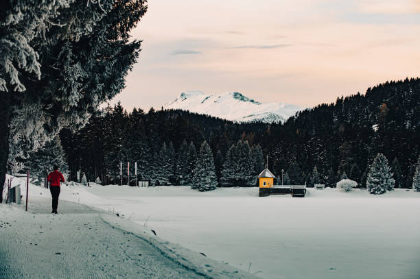 istock a small house on a dam on a swiss mountain lake 1786198527