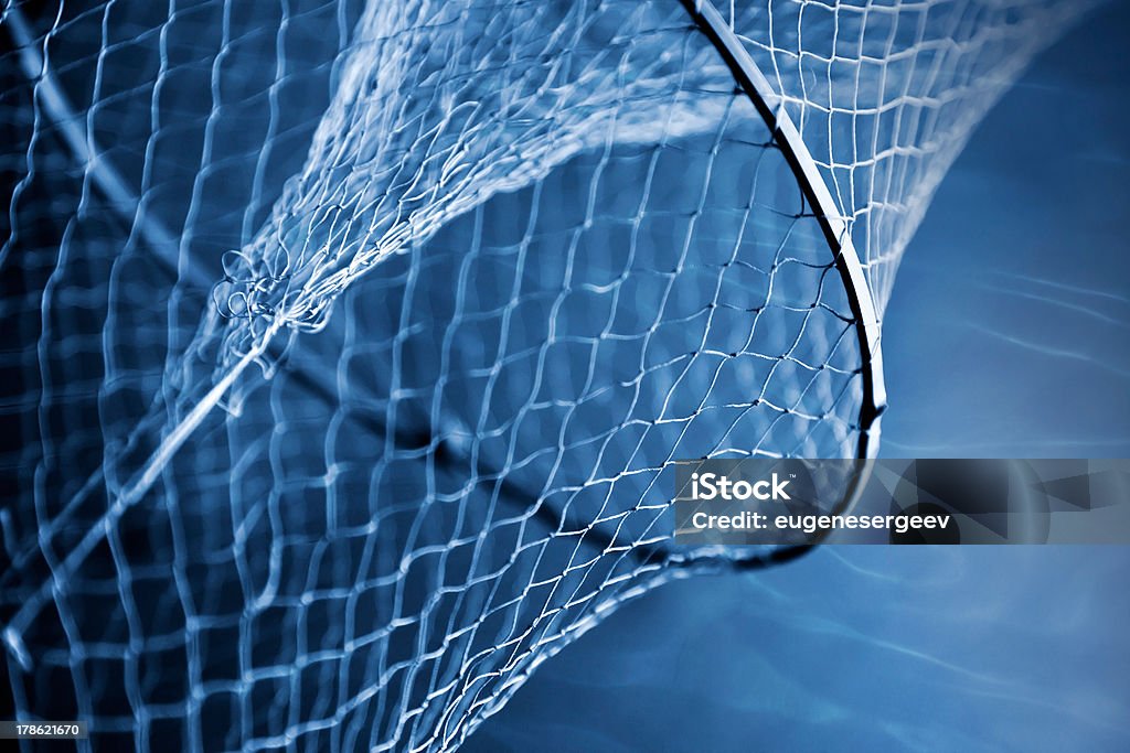 Underwater fragment of an old fishing net Commercial Fishing Net Stock Photo