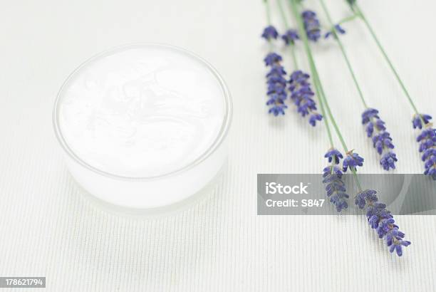 Cream Lavender Flowers Stock Photo - Download Image Now - Acne Cream, Beauty, Beauty Product