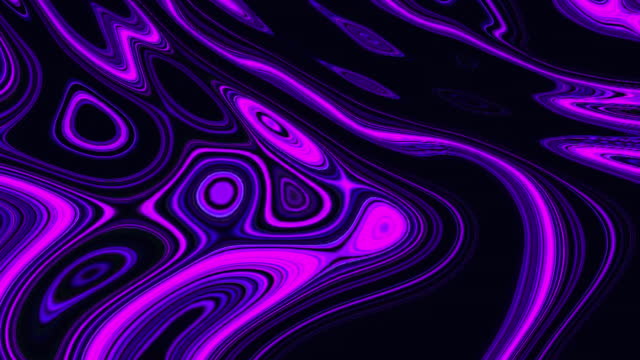 Abstract blue and violet wave flowing on black. Modern big data, map relief backdrop animation