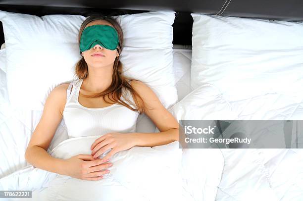 Woman Sleep Stock Photo - Download Image Now - Eye Mask, One Person, People