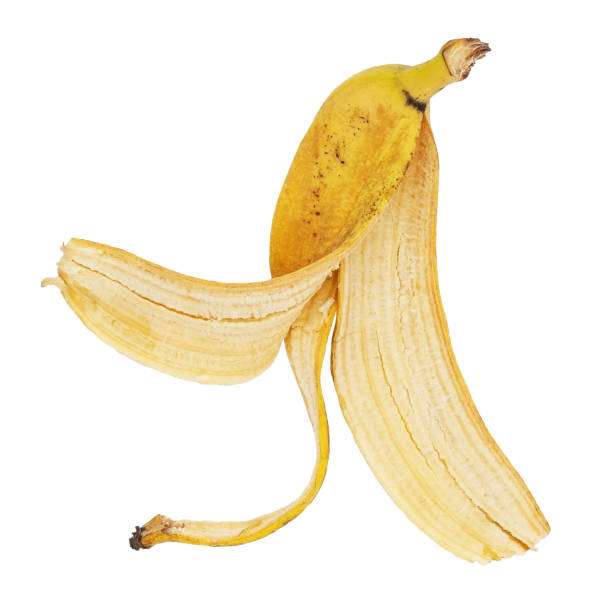 istock Peel of one banana on a white background. 1786223177