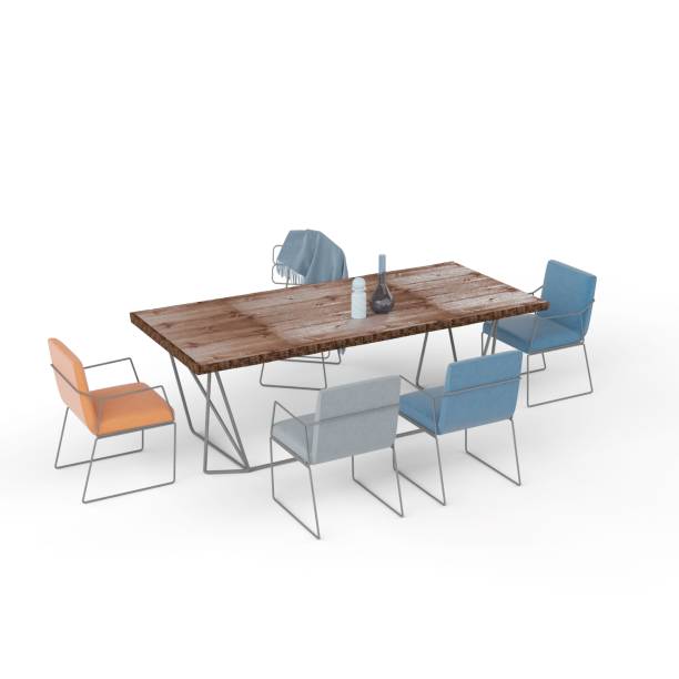 istock a table with four chairs and a vase on it sitting on the floor 1786227421