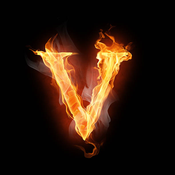 Flamy Symbol Stock Photo - Download Image Now - Letter V, Fire - Natural  Phenomenon, Flame - iStock