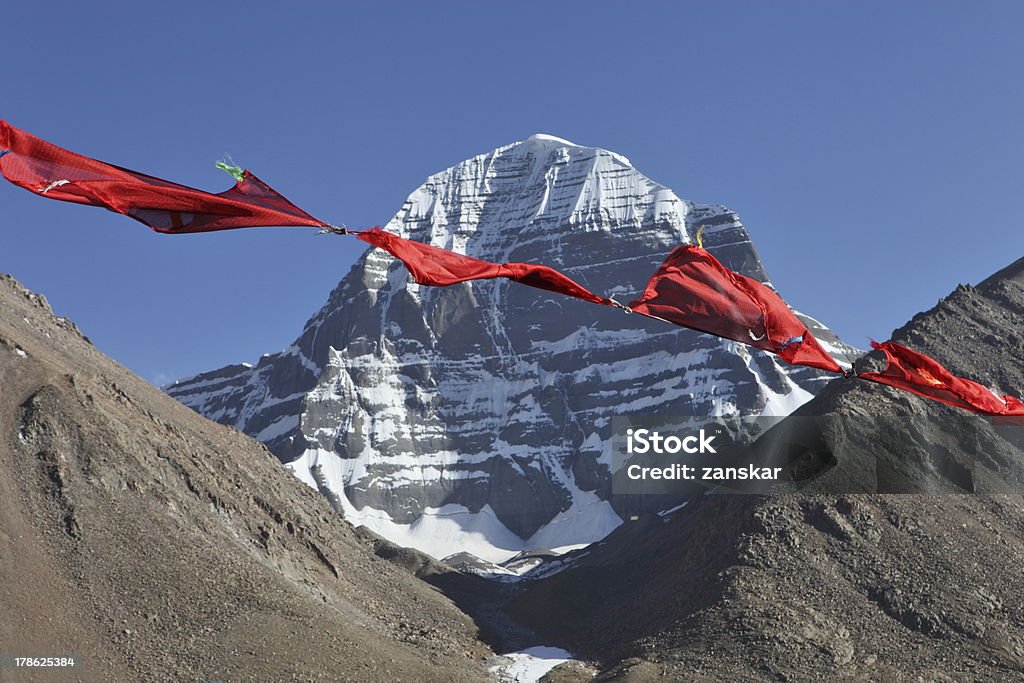 Sagrado Mount Kailash - Foto de stock de Azul royalty-free