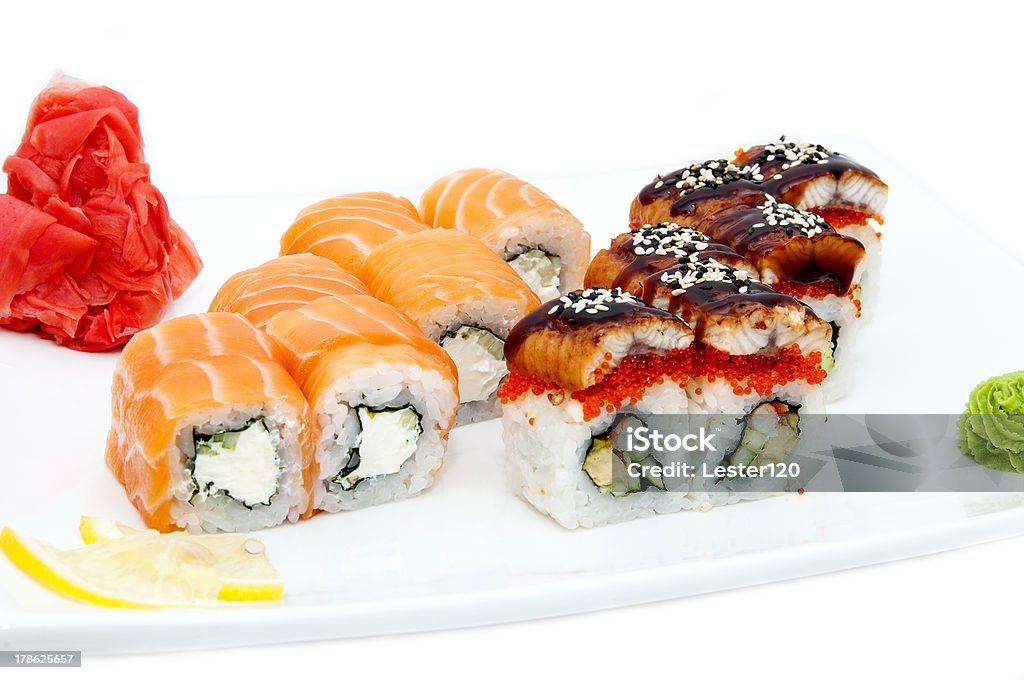 sushi japonês - Foto de stock de Atum - Peixe royalty-free