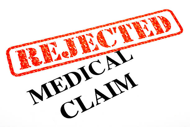 의료 찾는곳 수신거부된 - insurance claim form rejection physical injury 뉴스 사진 이미지