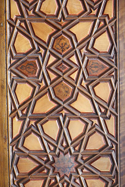 istock Macro view of woodwork shutter in Rustem Pasa Mosque, Istanbul 178625834