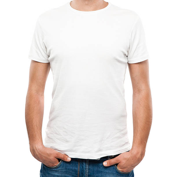 istock White t-shirt on a young man 178628859