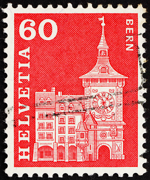 istock Postage stamp Switzerland 1960 Clock Tower, Bern, Switzerland 178628999