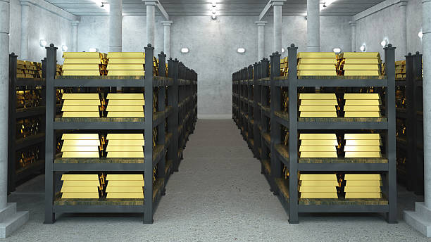 istock bank vault with gold bars 178629452