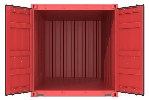 recipiente abierto. - cargo container container open shipping fotografías e imágenes de stock