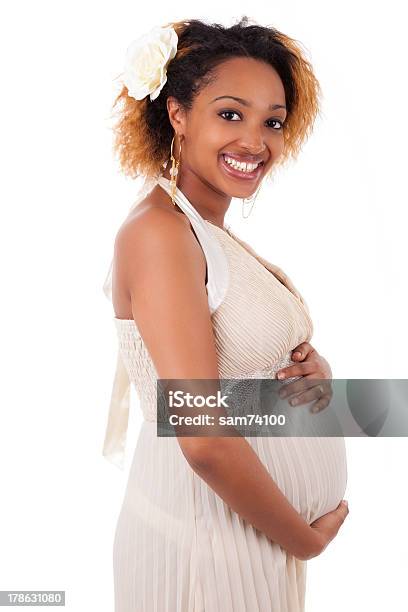 Young Beautiful Pregnant African Woman Stock Photo - Download Image Now - Cut Out, Pregnant, Women