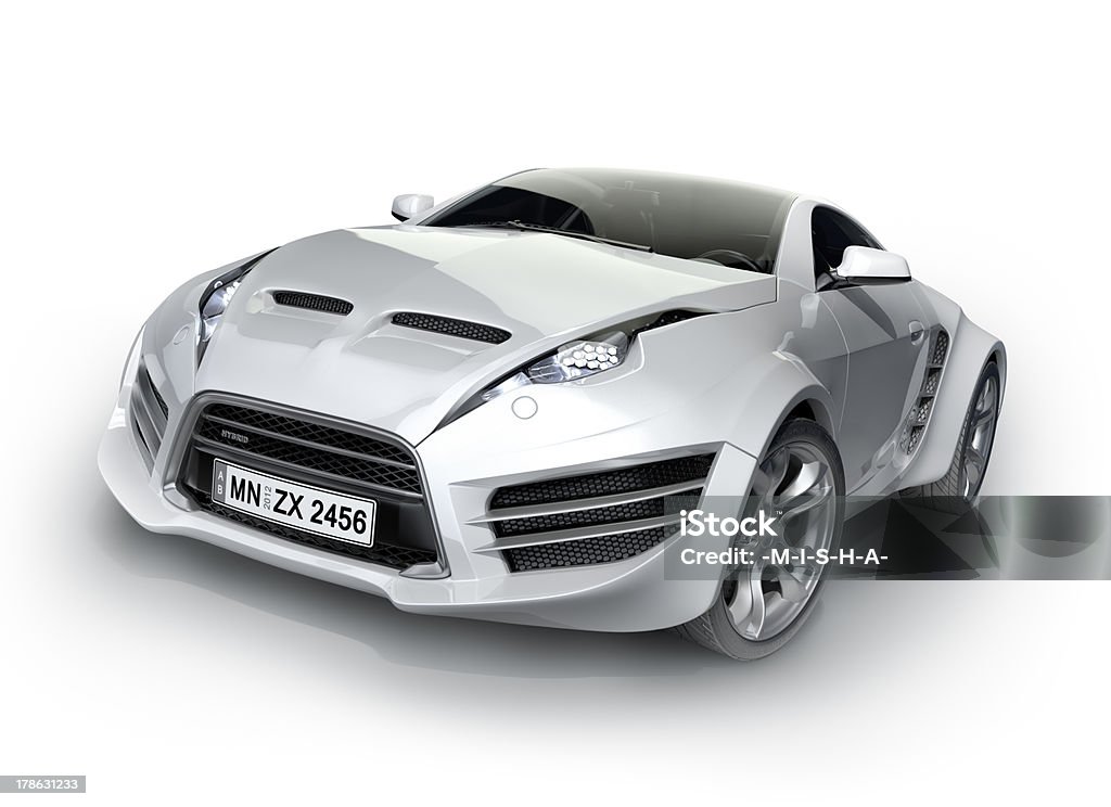 Sports car isolated on white background Non-branded concept car.Non-branded concept car. Concept Car Stock Photo