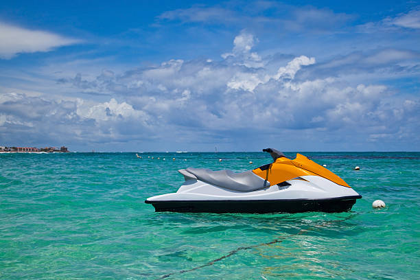 istock Jet Ski Moored in the Caribbean Sea 178631234