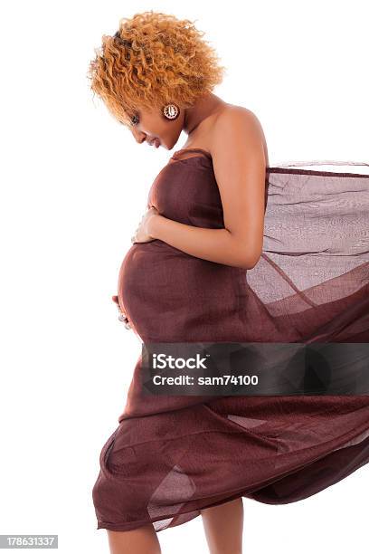 Young Beautiful Pregnant African Woman Stock Photo - Download Image Now - African-American Ethnicity, Pregnant, Cut Out