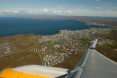 Take off from Keflavik airport, Iceland.