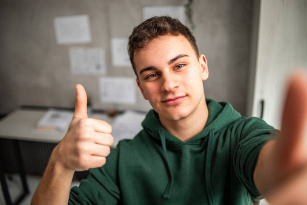 istock Portrait of a young student in his study 1786315629