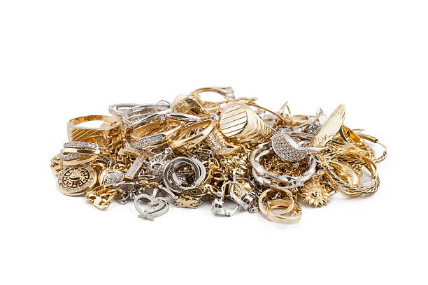 istock Gold jewelry on a white background 178631668