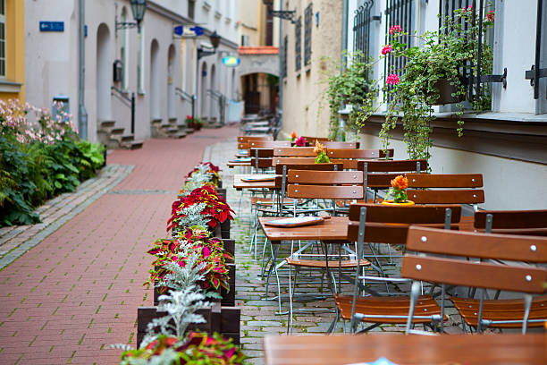 istock Latvia, Riga, street cafe 178631788