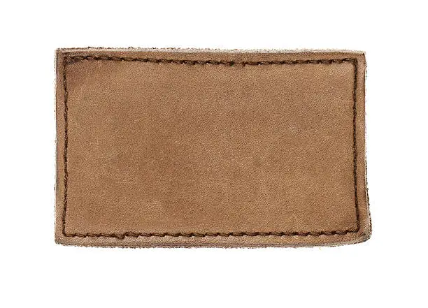 Photo of Blank leather label