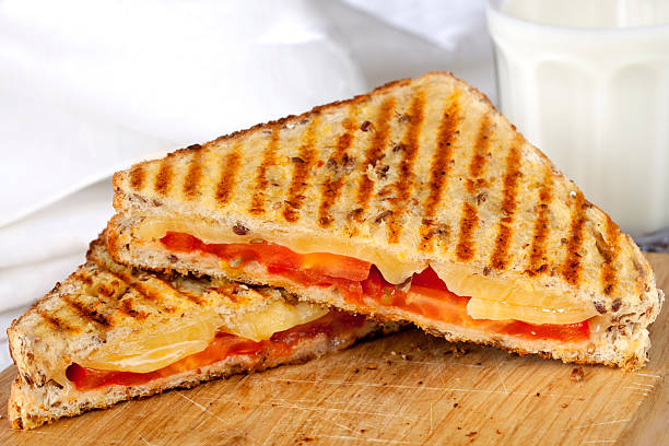 istock Grilled Sandwich and Milk 178632164