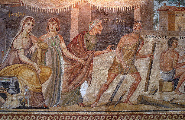 zeugma mosaico - mosaic greek culture mythology ancient imagens e fotografias de stock