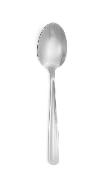 istock One new shiny spoon isolated on white, top view 1786334806