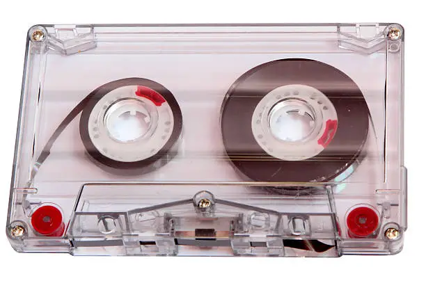 audiocassette isolated on white