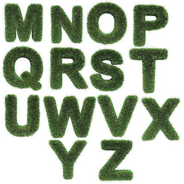 istock letter made of grass 178634180