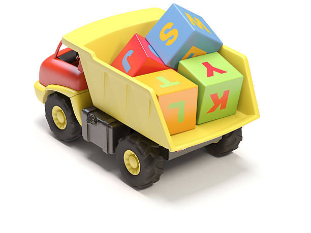istock Toy truck and cubes 178636012