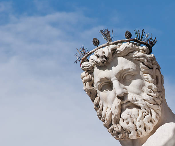 istock Face detail of Neptune's Statue 178636728