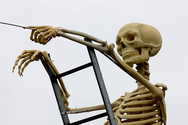 istock Skeleton sculpture depicting Halloween 178637086
