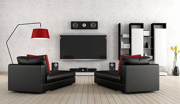 home cinema - man made structure high definition television domestic room living room photos et images de collection