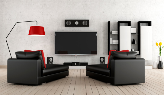 Living Room with home cinema equipment