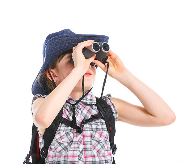 istock Teen girl with binocular 178637980