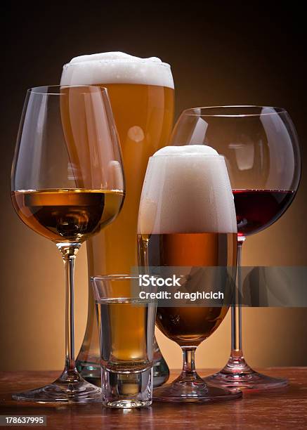 Alcoholic Drinks Stock Photo - Download Image Now - Beer - Alcohol, Wine, Alcohol - Drink
