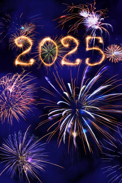 istock Sparkling New Year 2025 with fireworks 1786383680
