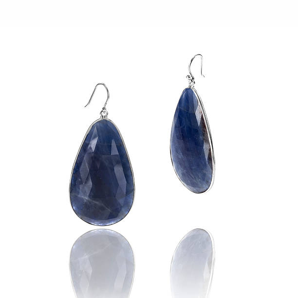 istock Tear Drop Facetted Sapphire Earrings 178638491