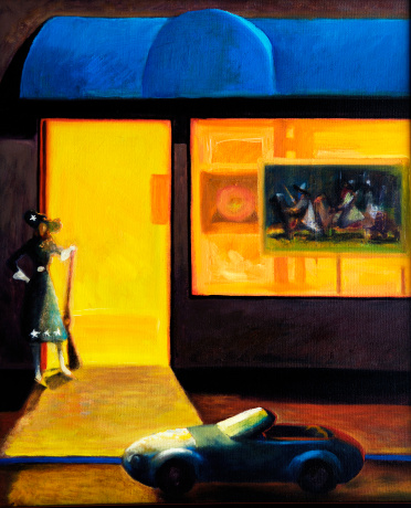 This picture take from my original painting titled aGallery Openai Ainspired from Seattle pioneer square street store the painting creative day in May 1998 was showed in Gunner Nordstrom Gallery. People may want this kind image for their memory
