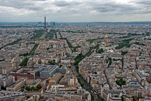 Paris skyline from Montparnasse tower.