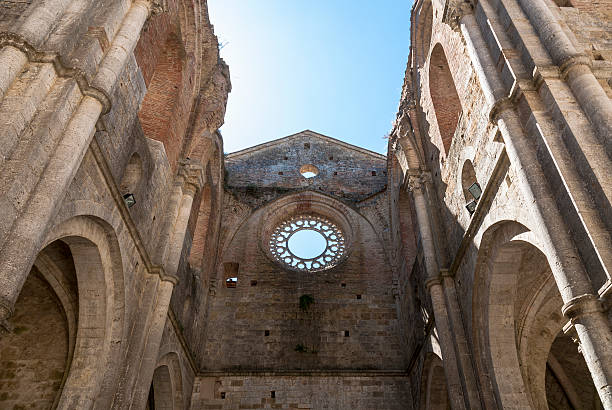 Abbey of San Galgano, Tuscany. stock photo