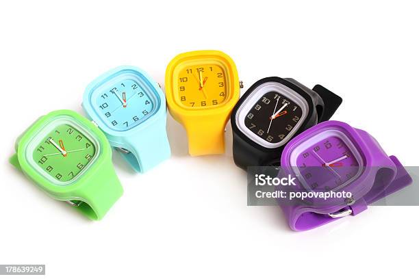 Relógios De Pulso - Fotografias de stock e mais imagens de Relógio de Pulso - Relógio de Pulso, Plástico, Relógios de Pulso